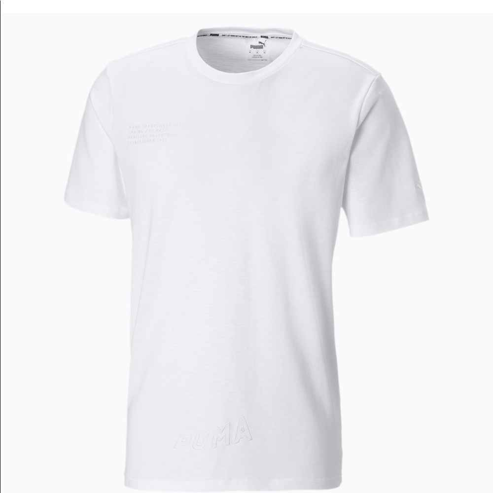 BRAND NEW ~ White Puma Teeshirt w/ (white writing)